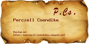 Perczell Csendike névjegykártya